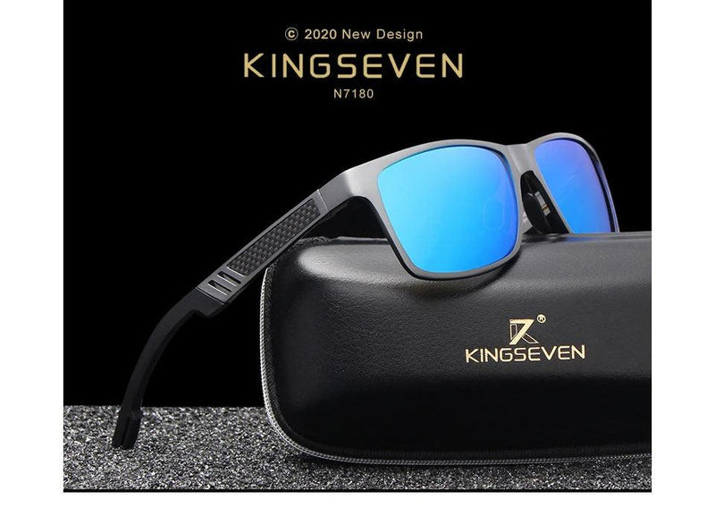 Kit Óculos de Sol Polarizado KINGSEVEN | Armação de Alumínio | Proteção UV400