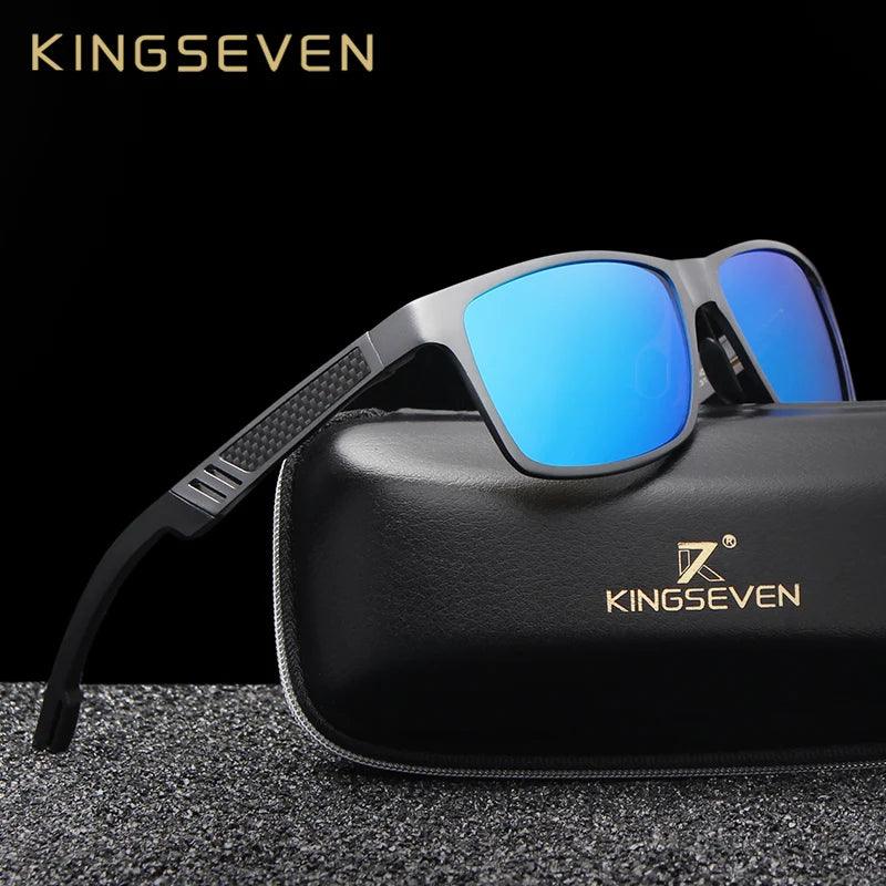 Kit Óculos de Sol Polarizado KINGSEVEN | Armação de Alumínio | Proteção UV400