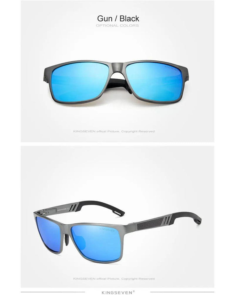 Kit Óculos de Sol Polarizado KINGSEVEN | Armação de Alumínio | Proteção UV400