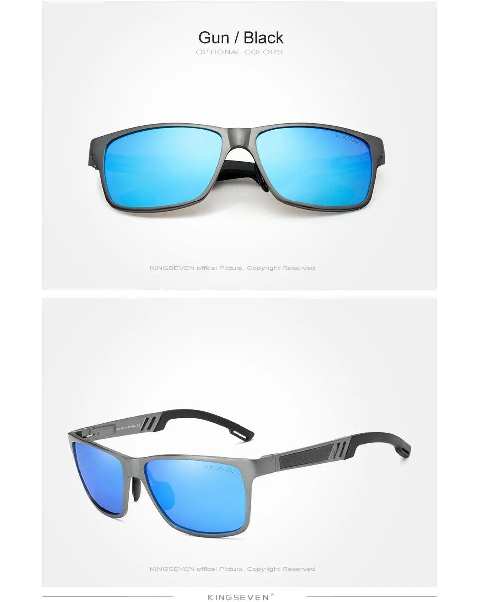 Kit Óculos de Sol Polarizado KINGSEVEN | Armação de Alumínio | Proteção UV400