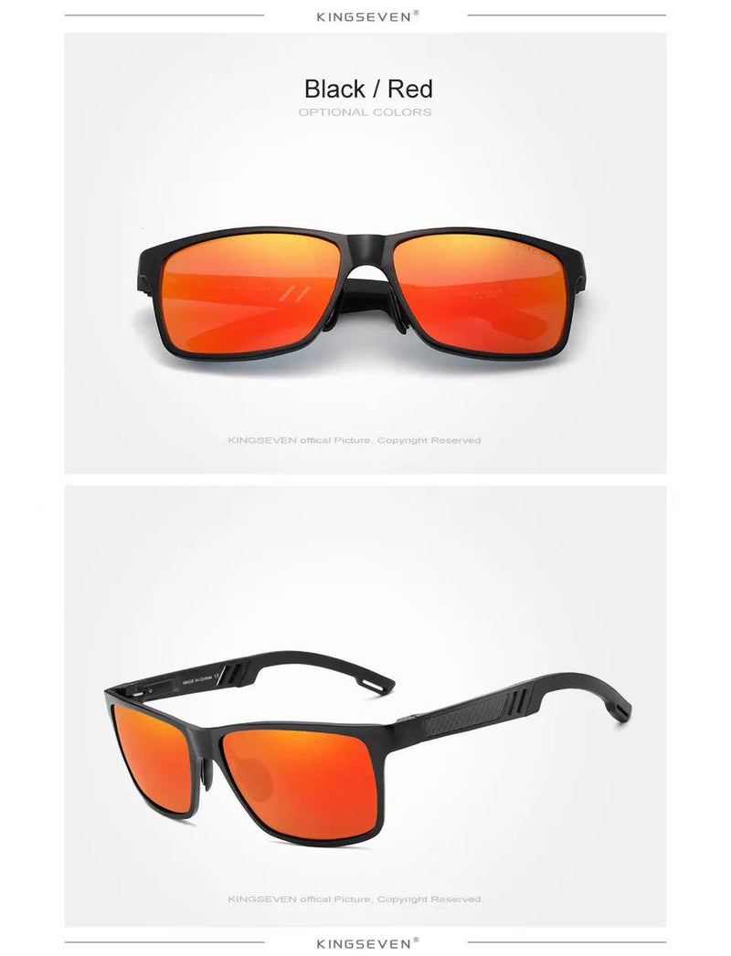 Kit Óculos de Sol Polarizado KINGSEVEN | Armação de Alumínio | Proteção UV400