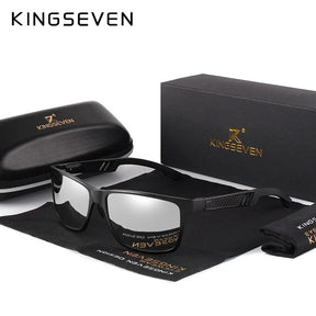 Kit Óculos de Sol Polarizado KINGSEVEN | Armação de Alumínio | Proteção UV400