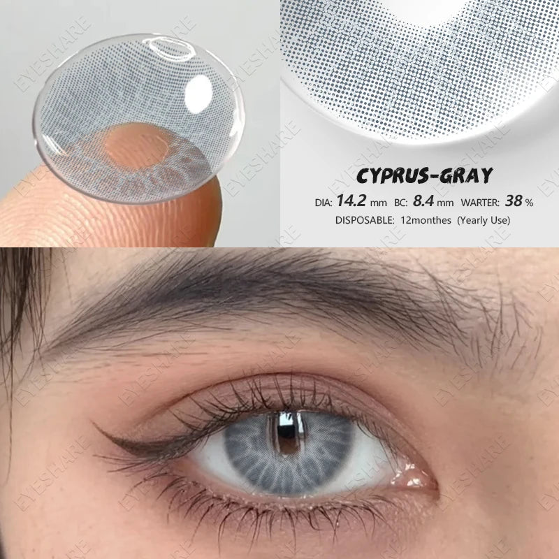 Lentes de Contato Coloridas Olhos Naturais | Anual (Caixa c/ 2 lentes)