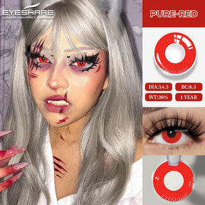 Lentes Coloridas para Halloween Cosplay Fantasia Boo