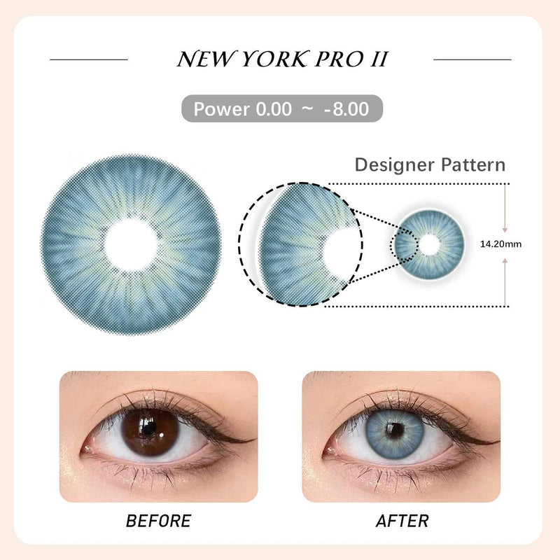 Lentes de Contato Coloridas VISUASHOW New York Pro II