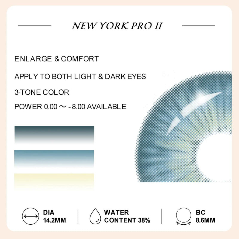 Lentes de Contato Coloridas VISUASHOW New York Pro II