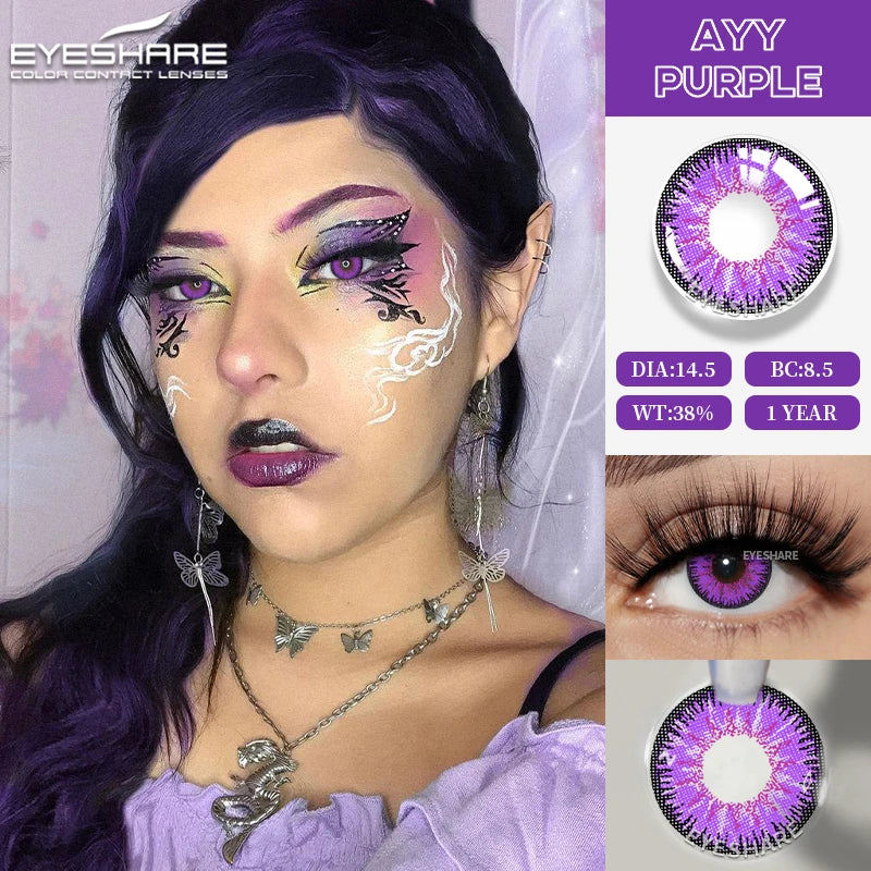 Lentes Coloridas para Halloween Cosplay Fantasia Boo