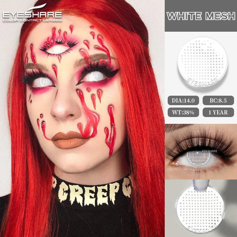 Lentes Coloridas para Halloween Cosplay Fantasia Boo
