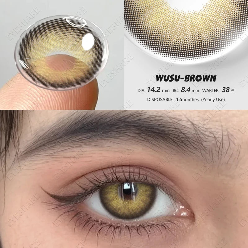 Lentes de Contato Coloridas Olhos Naturais | Anual (Caixa c/ 2 lentes)