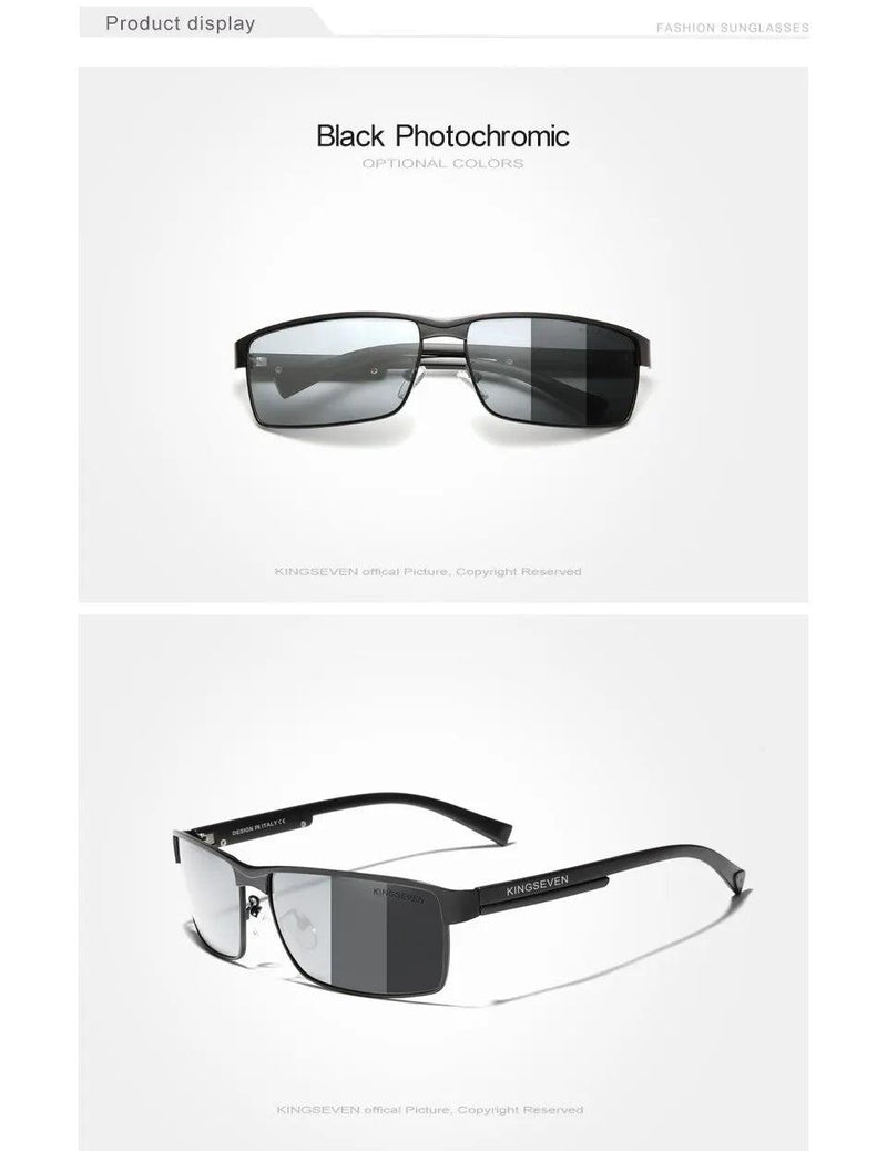 Kit Óculos de Sol Polarizado KINGSEVEN Photochromic | Proteção UV400 Anti-Reflexo
