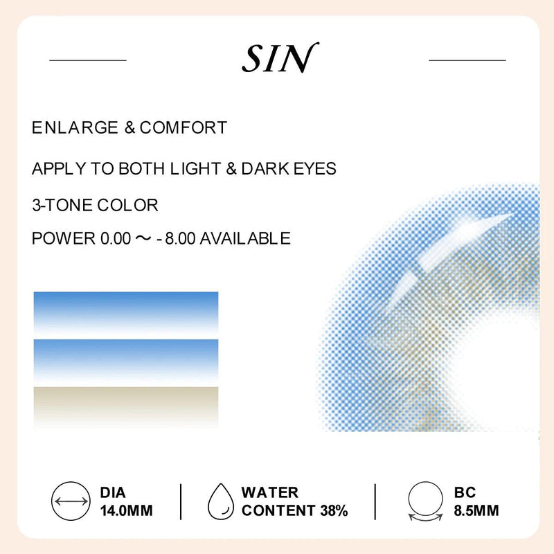 Lentes de Contato Coloridas VISUASHOW Sin