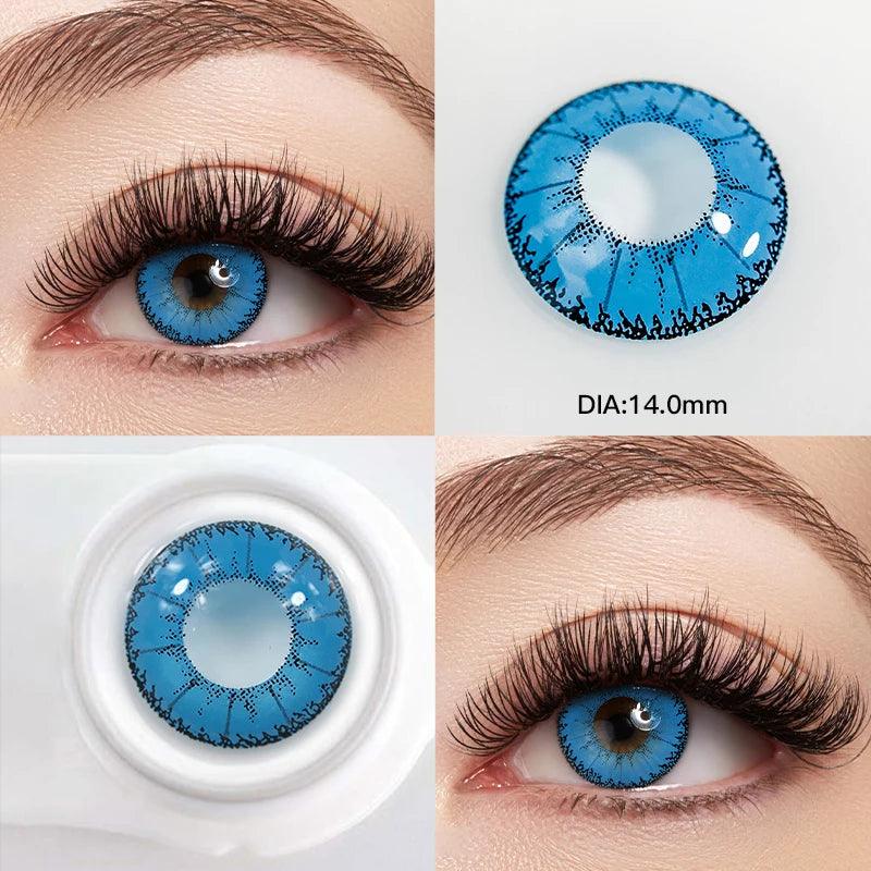Lentes de Contato Coloridas para Halloween Fantasia Cosplay OVOLOOK