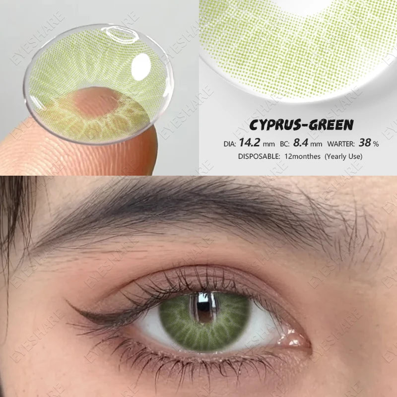 Lentes de Contato Coloridas Olhos Naturais | Anual (Caixa c/ 2 lentes)