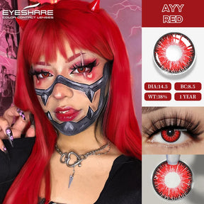 Lentes Coloridas para Halloween Cosplay Fantasia Boo
