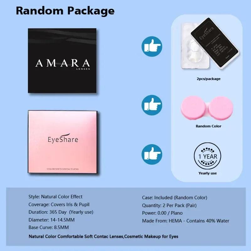 Lentes de Contato coloridas Confortáveis e Macias Amara
