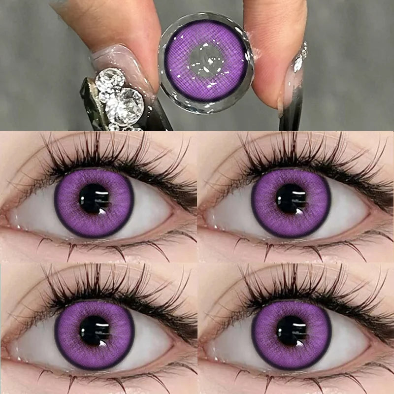 Lentes Halloween Roxo Feiticeira