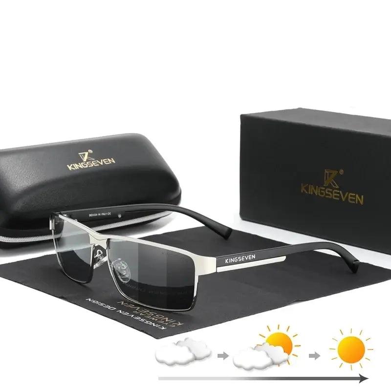 Kit Óculos de Sol Polarizado KINGSEVEN Photochromic | Proteção UV400 Anti-Reflexo