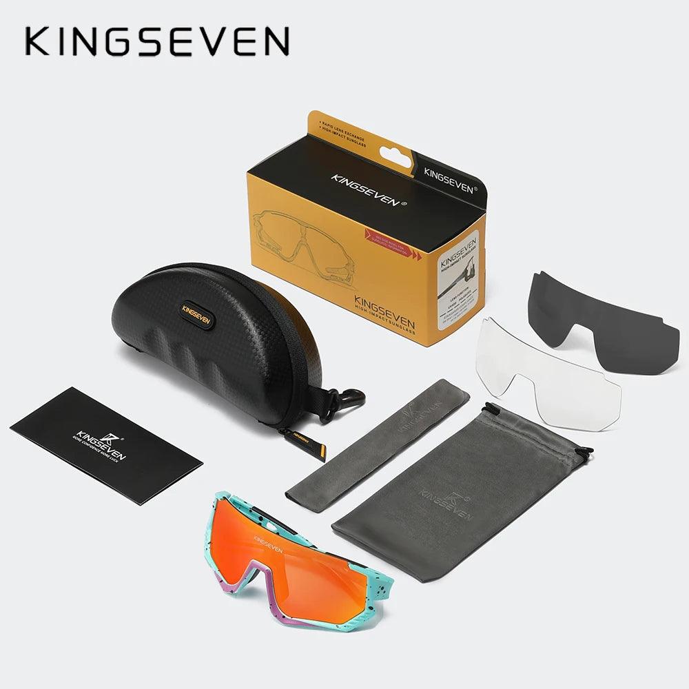Kit Óculos de Sol Polarizado KINGSEVEN | Outdoor Series | Proteção UV400