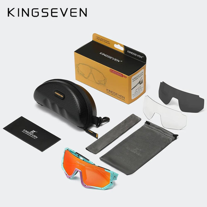 Kit Óculos de Sol Polarizado KINGSEVEN | Outdoor Series | Proteção UV400