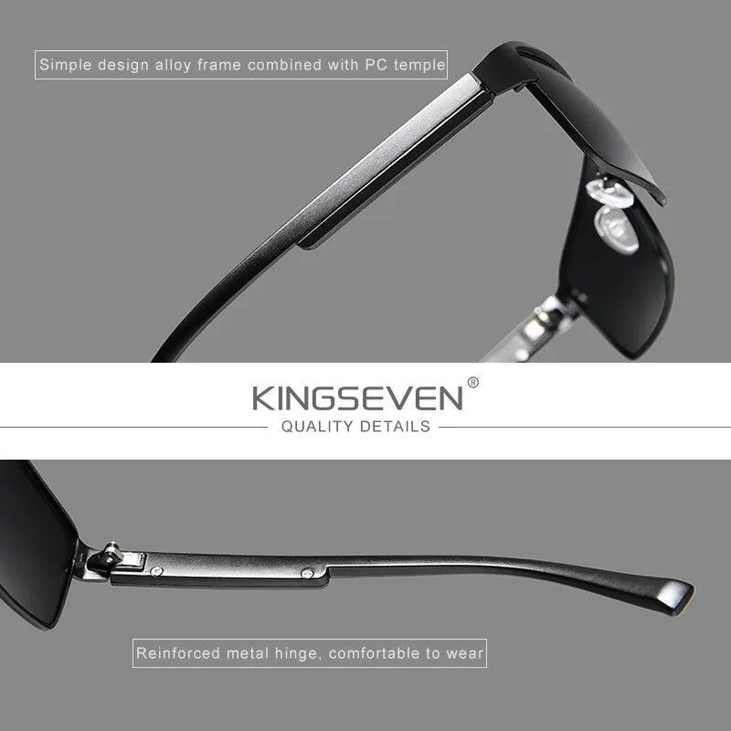 Kit Óculos de Sol Polarizado KINGSEVEN Photochromic | Proteção UV400 Anti-Reflexo
