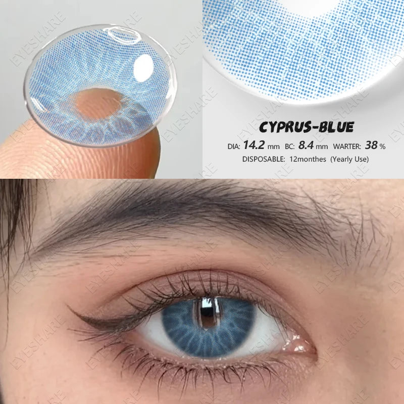 Lentes de Contato Coloridas Olhos Naturais | Anual (Caixa c/ 2 lentes)