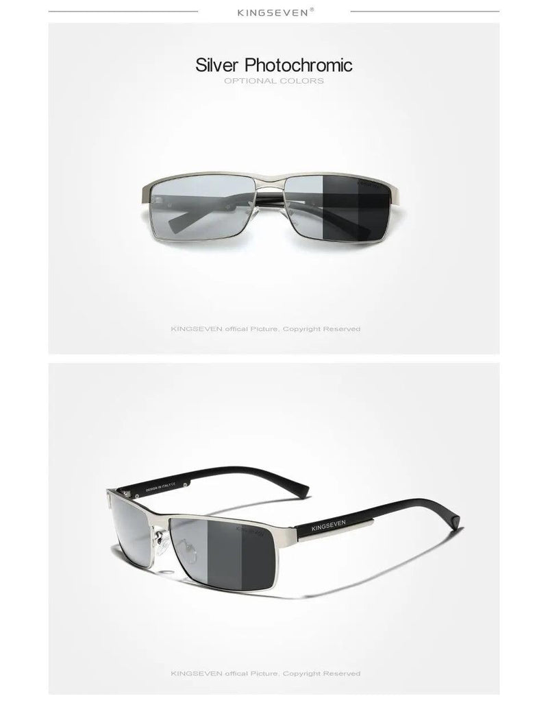 Kit Óculos de Sol Polarizado KINGSEVEN Photochromic | Proteção UV400 Anti-Reflexo