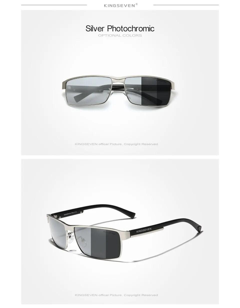 Kit Óculos de Sol Polarizado KINGSEVEN Photochromic | Proteção UV400 Anti-Reflexo