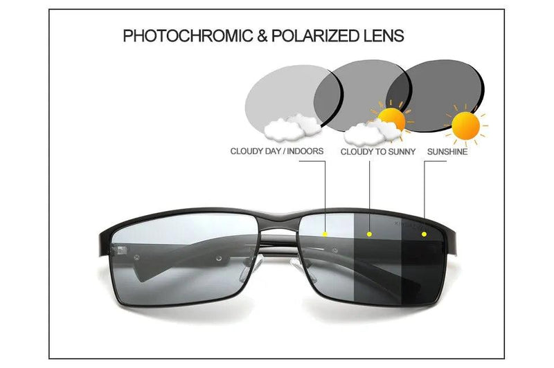 Kit Óculos de Sol Polarizado KINGSEVEN Photochromic | Proteção UV400 Anti-Reflexo