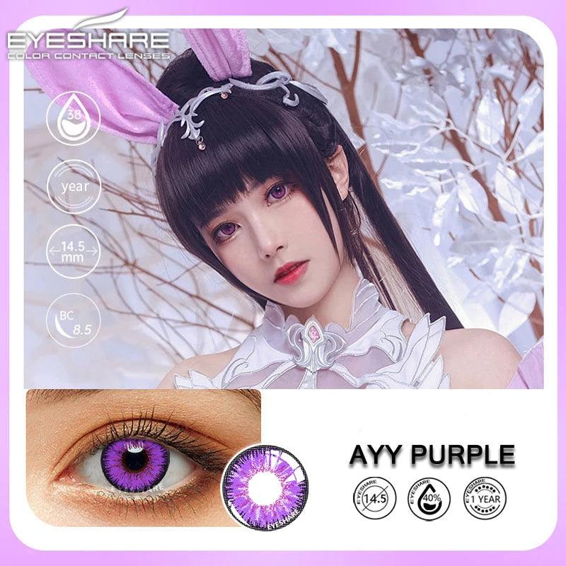 Lentes de Contato Coloridas para Fantasia/Cosplay | 1 Ano de Uso