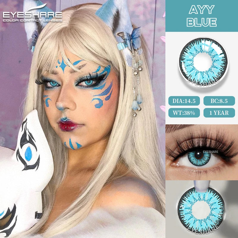 Lentes Coloridas para Halloween Cosplay Fantasia Boo