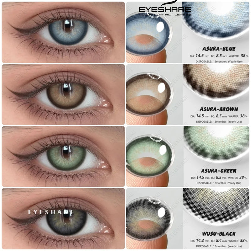 Lentes de Contato Coloridas Olhos Naturais | Anual (Caixa c/ 2 lentes)