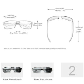 Kit Óculos de Sol Polarizado KINGSEVEN Photochromic | Proteção UV400 Anti-Reflexo