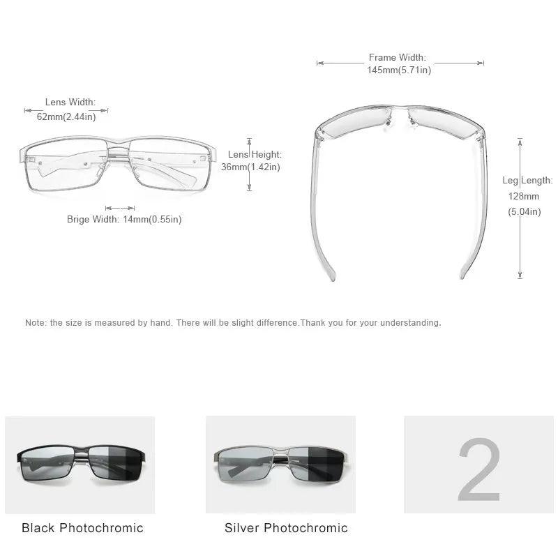 Kit Óculos de Sol Polarizado KINGSEVEN Photochromic | Proteção UV400 Anti-Reflexo