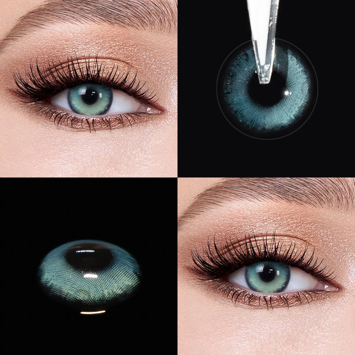 Lente de Contato Colorida Azul Bubbles Blue