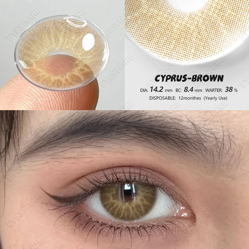 Lentes de Contato Coloridas Olhos Naturais | Anual (Caixa c/ 2 lentes)
