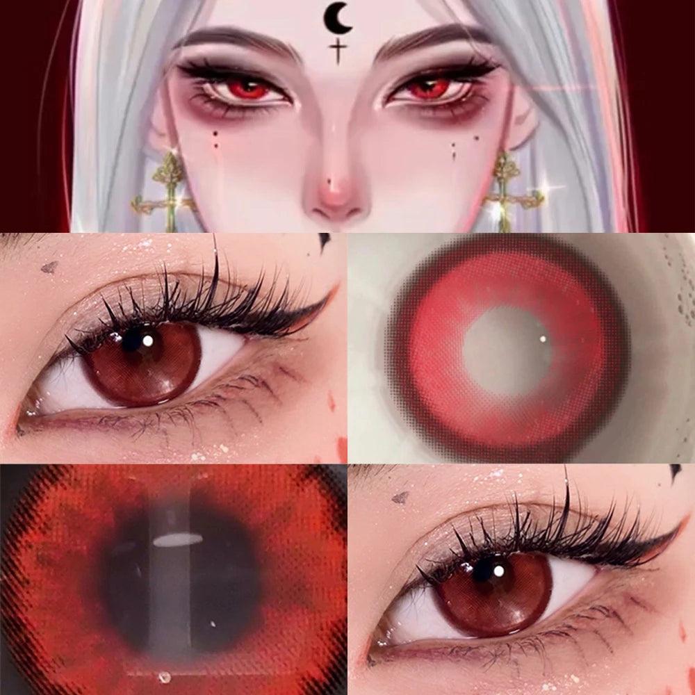 Lentes de Contato Coloridas para Halloween Fantasia Cosplay OVOLOOK