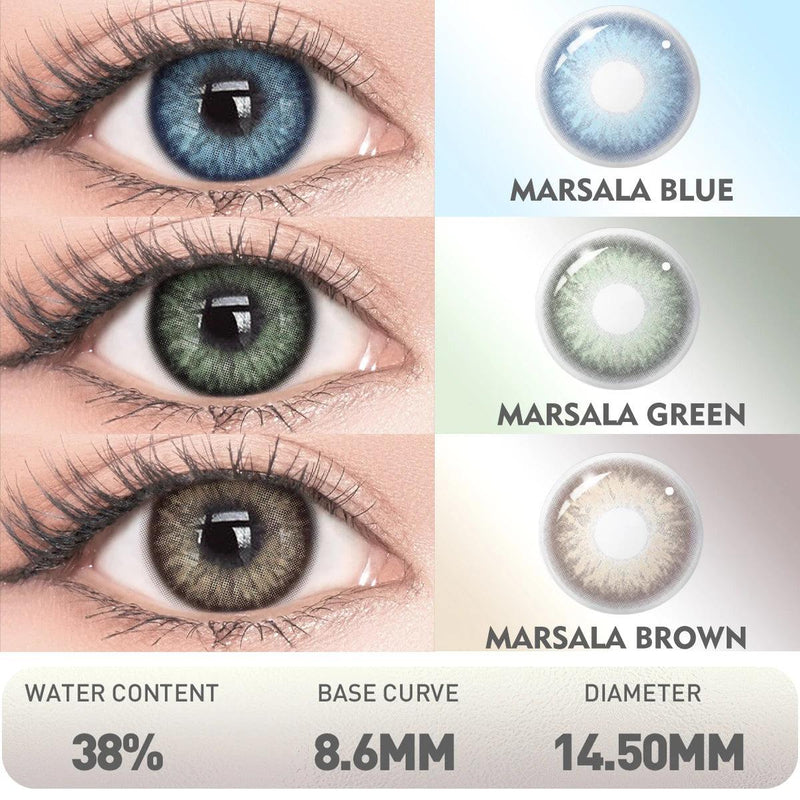 Lentes de Contato Coloridas Com Grau VISUASHOW Marsala
