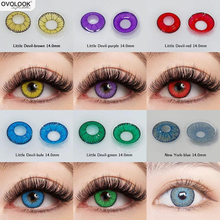 Lentes de Contato Coloridas para Halloween Fantasia Cosplay OVOLOOK