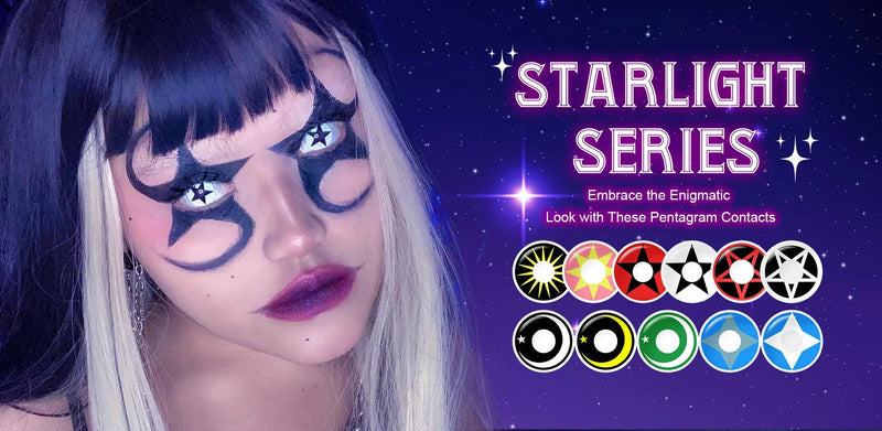 Lentes de Contato para Halloween Cosplay Fantasia Estrelas