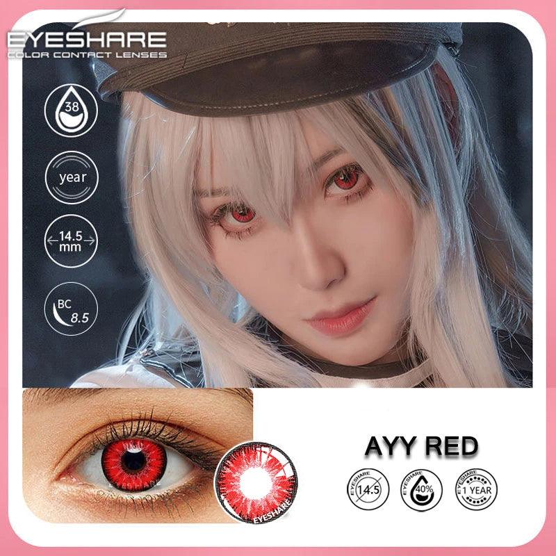 Lentes de Contato Coloridas para Fantasia/Cosplay | 1 Ano de Uso