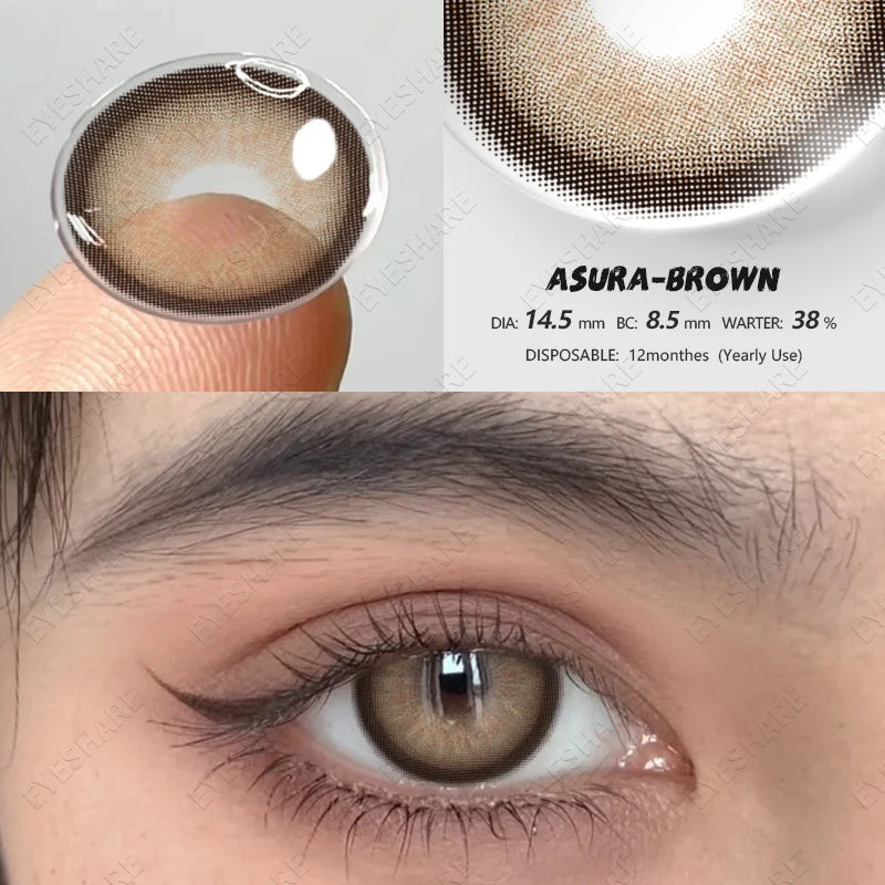 Lentes de Contato Coloridas Olhos Naturais | Anual (Caixa c/ 2 lentes)