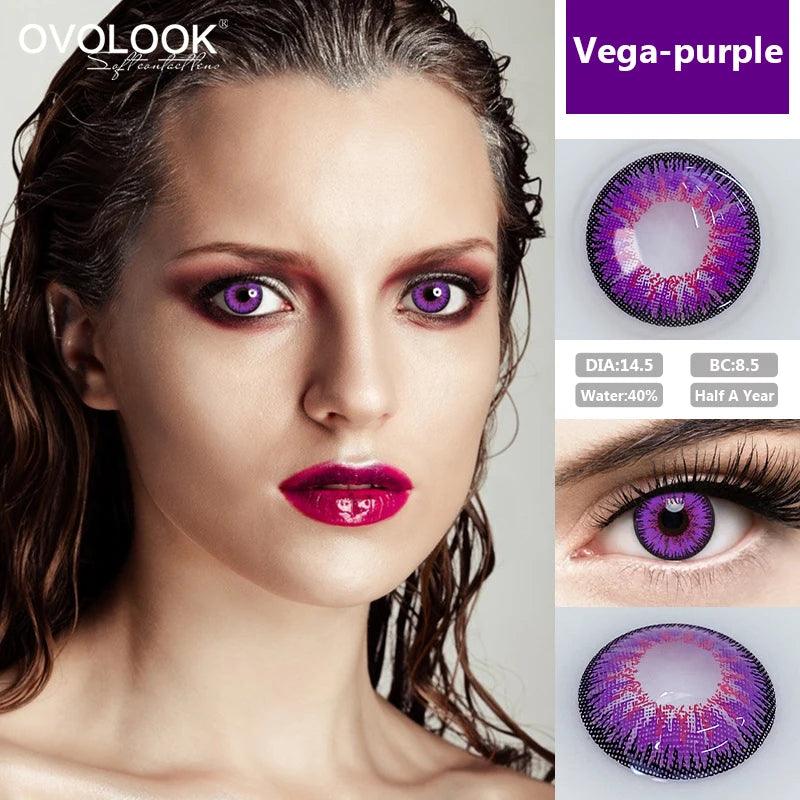 Lentes de Contato Coloridas Vega Colors para Fantasia/Cosplay | 1 Ano de Uso