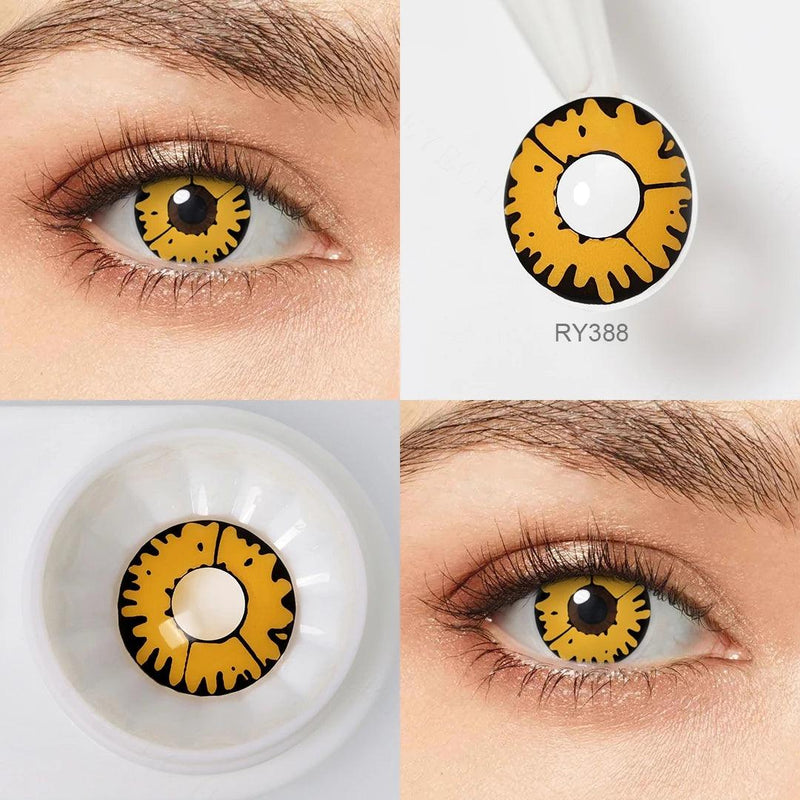 Lentes de Contato Coloridas Kokomi para Cosplay Fantasia Halloween
