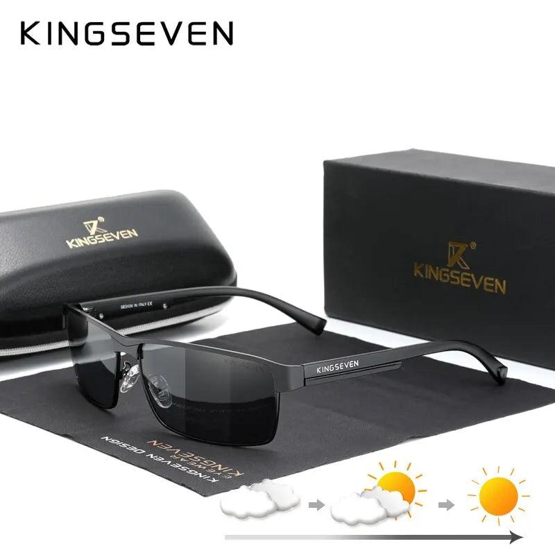 Kit Óculos de Sol Polarizado KINGSEVEN Photochromic | Proteção UV400 Anti-Reflexo