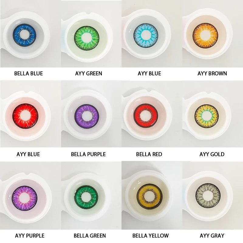 Lentes de Contato Coloridas para Fantasia/Cosplay | 1 Ano de Uso