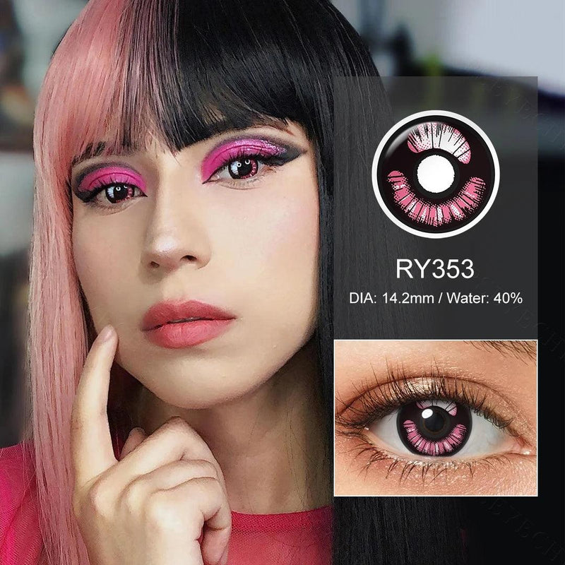 Lentes de Contato Coloridas Kokomi para Cosplay Fantasia Halloween