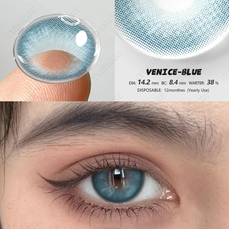 Lentes de Contato Coloridas Olhos Naturais | Anual (Caixa c/ 2 lentes)