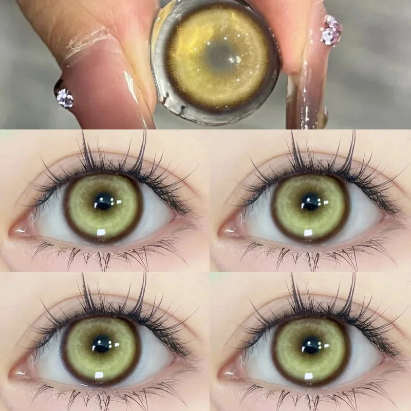 Lentes Halloween Verde Dourado