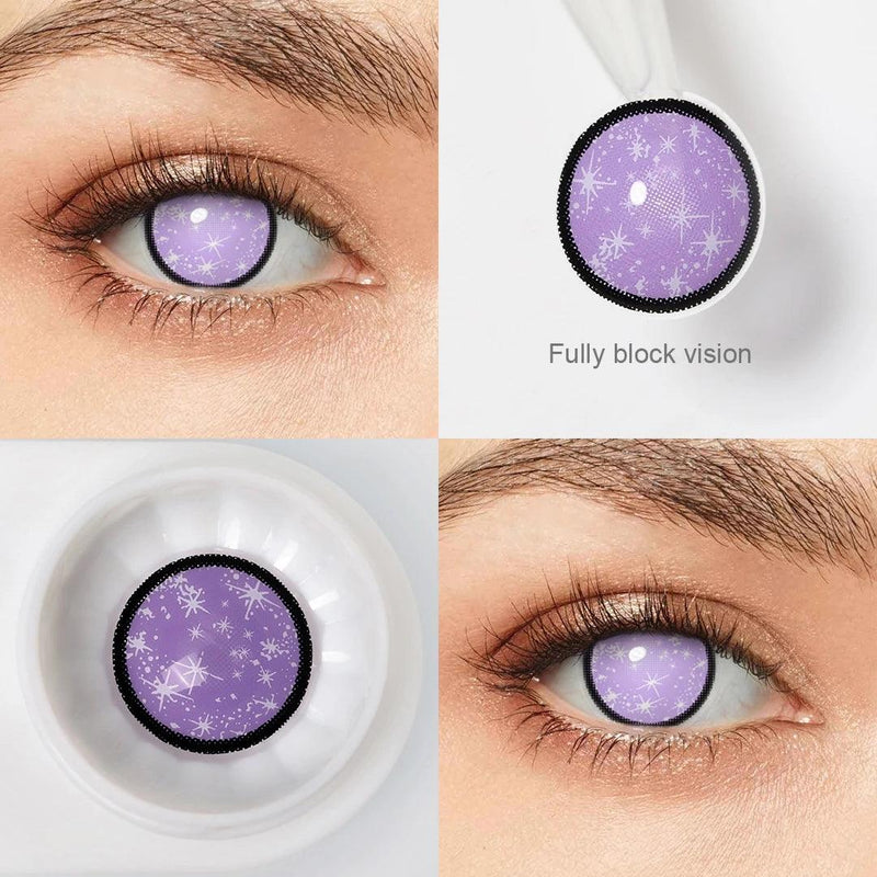 Lentes de Contato Coloridas Kokomi para Cosplay Fantasia Halloween