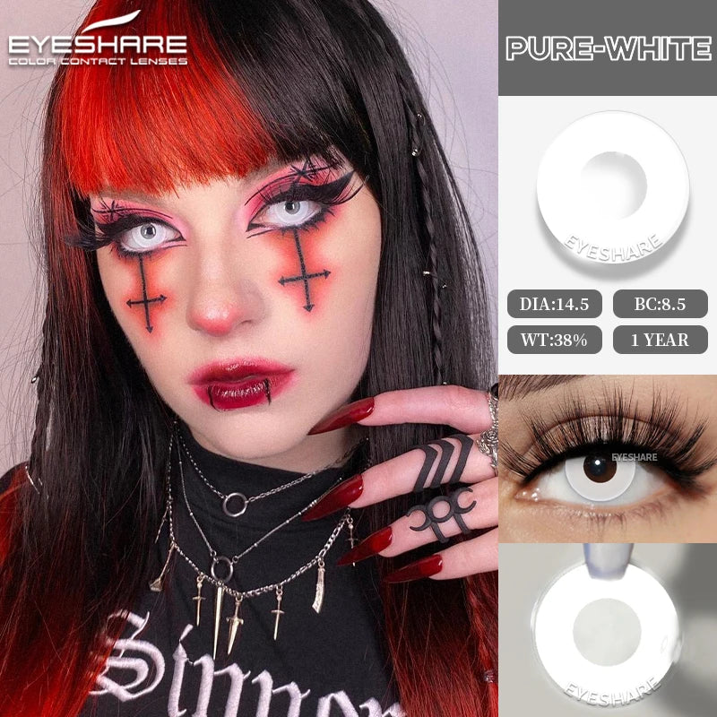 Lentes Coloridas para Halloween Cosplay Fantasia Boo